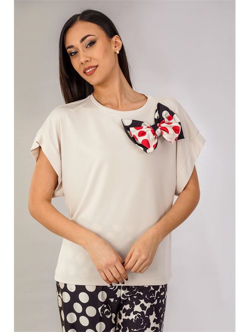 Maglia con fiocco GM by Gai Mattiolo | GM3265BURRO